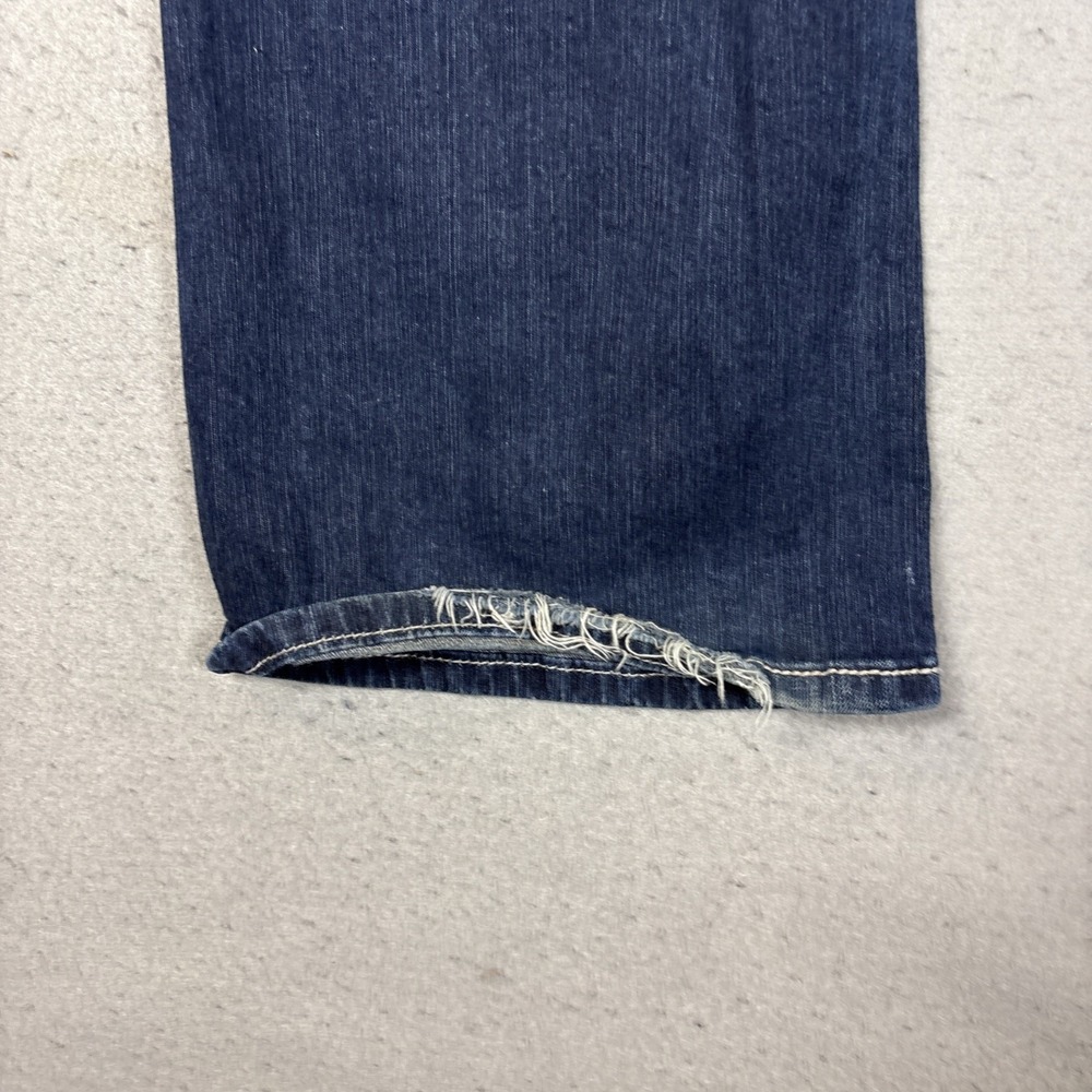Maurices Bootcut Jeans Women Blue Denim Whiskered Faded Stretch Size 13/14 XS - Picture 6 of 13